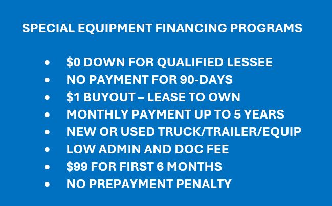 Equipment Financing Specials