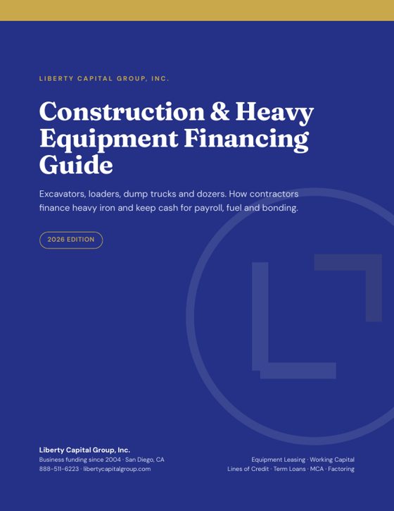 Free Equipment Financing &Amp; Business Funding E-Books 4 Cover of the construction and heavy equipment financing guide