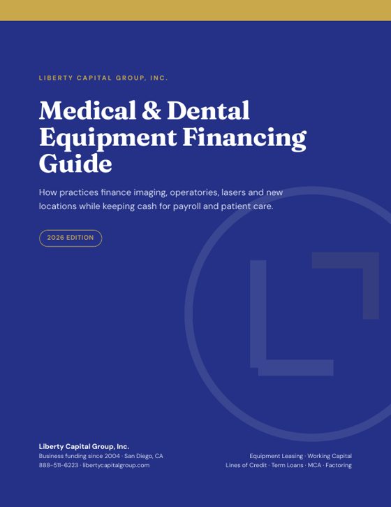 Free Equipment Financing &Amp; Business Funding E-Books 2 Cover of the medical and dental equipment financing guide